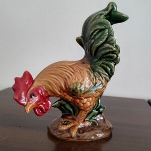 Rooster Statue MCM French Kitchen Rustic Country Farmhouse